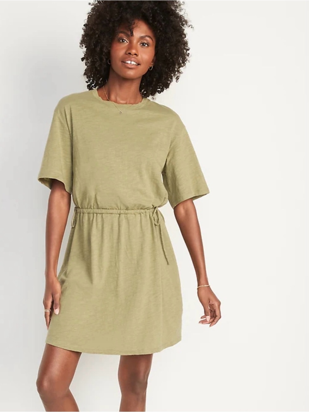 Old Navy Waist Defined Short Sleeve Mini T-shirt Dress